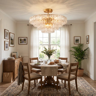 Nastro Textured Glass Ceiling Light Vidirlighting Distinctive Olive Green Ribbed Glass Semi-Flush Mount in Bright Corridor Hallway with Runner Rug