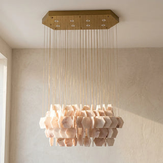 Natural Alabaster Chandelier