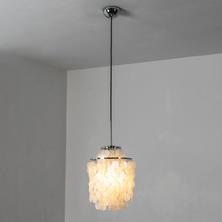 Natural Tiered Capiz Shell Chandelier