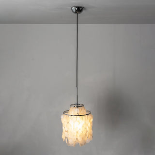 Natural Tiered Capiz Shell Chandelier