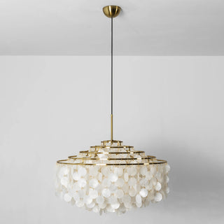 Natural Tiered Capiz Shell Chandelier