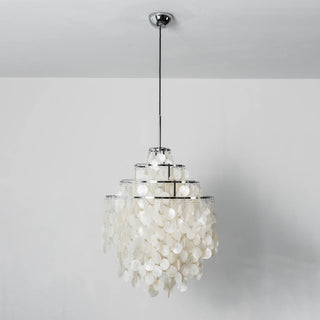 Natural Tiered Capiz Shell Chandelier