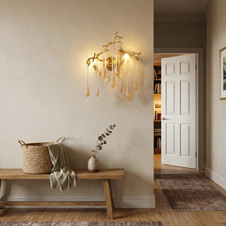 Nature-Inspired Tree Teardrop Wall Lamp