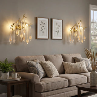 Nature-Inspired Tree Teardrop Wall Lamp