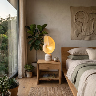 Nerida Spiral Shell Alabaster Table Lamp