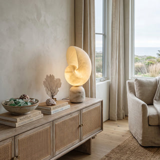 Nerida Spiral Shell Alabaster Table Lamp