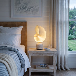 Nerida Spiral Shell Alabaster Table Lamp