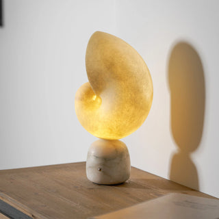 Nerida Spiral Shell Alabaster Table Lamp