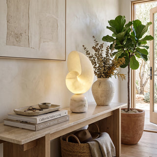 Nerida Spiral Shell Alabaster Table Lamp