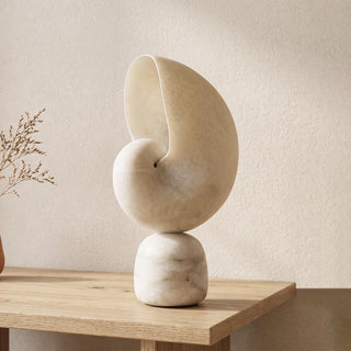 Nerida Spiral Shell Alabaster Table Lamp