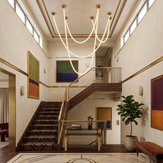 Liora Beaded Alabaster Swag Chandelier