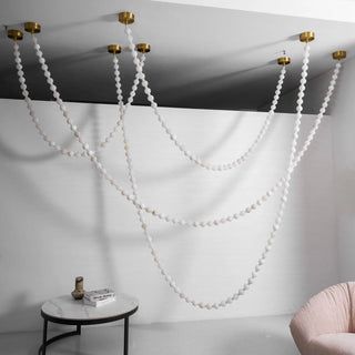 Liora Beaded Alabaster Swag Chandelier