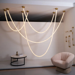 Liora Beaded Alabaster Swag Chandelier