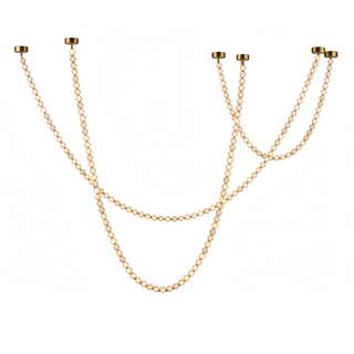 Liora Beaded Alabaster Swag Chandelier