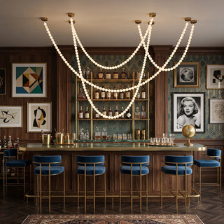 Liora Beaded Alabaster Swag Chandelier