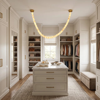 Liora Beaded Alabaster Swag Chandelier
