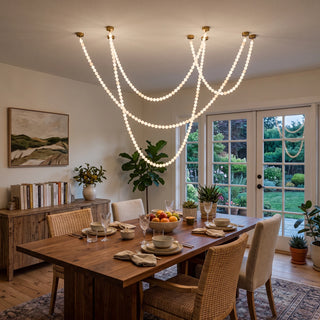 Liora Beaded Alabaster Swag Chandelier