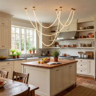 Liora Beaded Alabaster Swag Chandelier