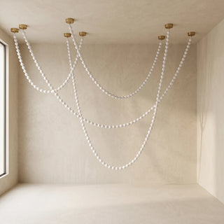 Liora Beaded Alabaster Swag Chandelier