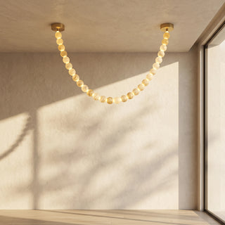 Liora Beaded Alabaster Swag Chandelier
