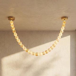 Liora Beaded Alabaster Swag Chandelier