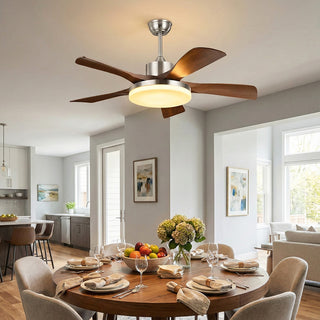 Nordic Style Lunet Ceiling Fan Light