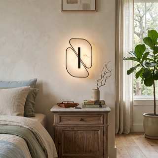 Solveig Overlapping Alabaster Wall Sconce