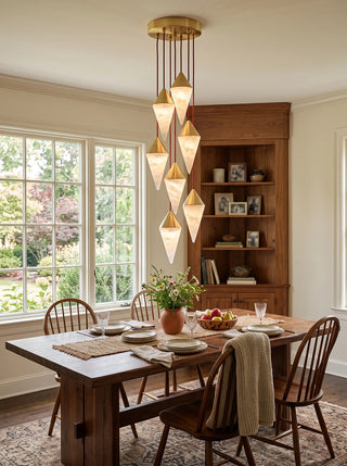 Ondine Faceted Alabaster Drop Chandelier