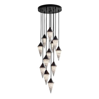 Ondine Faceted Alabaster Drop Chandelier