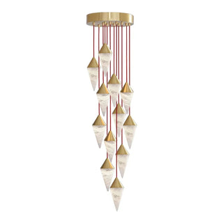 Ondine Faceted Alabaster Drop Chandelier