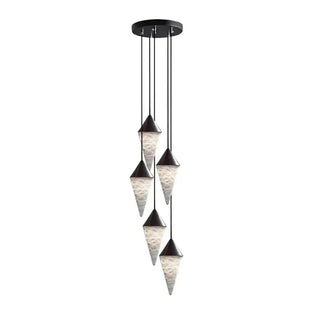 Ondine Faceted Alabaster Drop Chandelier