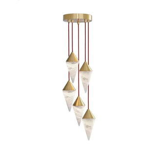 Ondine Faceted Alabaster Drop Chandelier