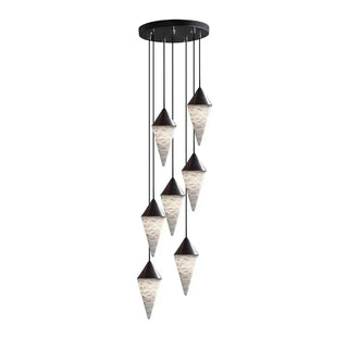 Ondine Faceted Alabaster Drop Chandelier