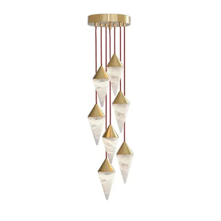 Ondine Faceted Alabaster Drop Chandelier