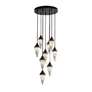 Ondine Faceted Alabaster Drop Chandelier