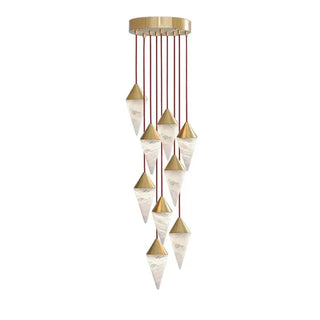 Ondine Faceted Alabaster Drop Chandelier