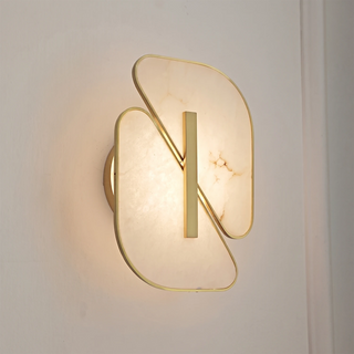 Solveig Overlapping Alabaster Wall Sconce