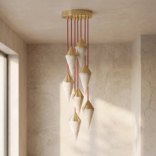 Ondine Faceted Alabaster Drop Chandelier