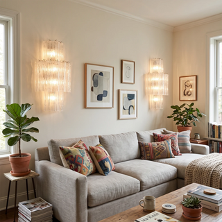 Ondine Tiered Glass Tube Wall Sconce