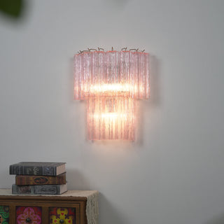 Ondine Tiered Glass Tube Wall Sconce
