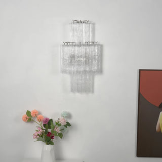 Ondine Tiered Glass Tube Wall Sconce
