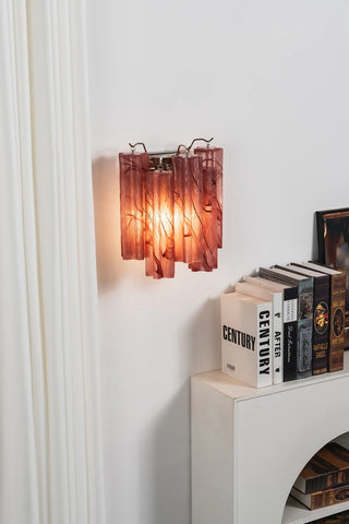 Ondine Tiered Glass Tube Wall Sconce