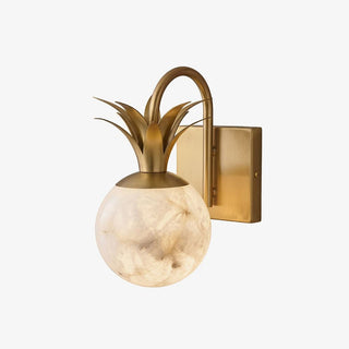 Palmyra Alabaster Globe Palm Wall Sconce