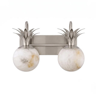 Palmyra Alabaster Globe Palm Wall Sconce