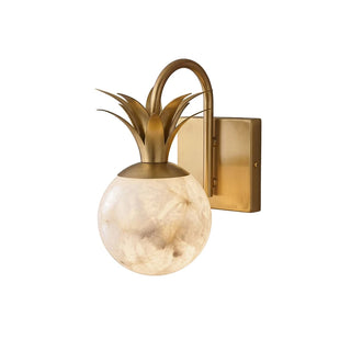 Palmyra Alabaster Globe Palm Wall Sconce