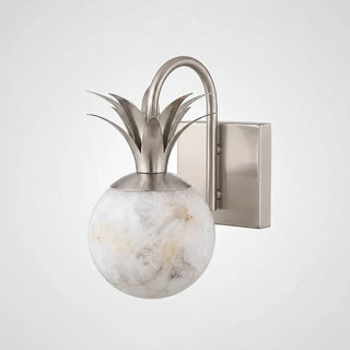 Palmyra Alabaster Globe Palm Wall Sconce