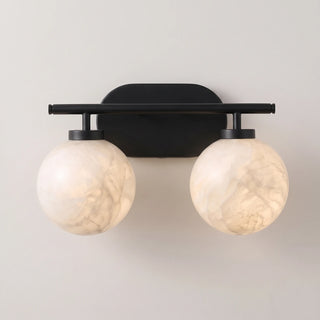 Perlune Globe Alabaster Vanity Wall Light