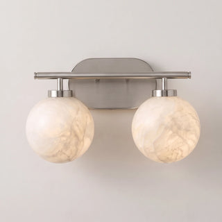 Perlune Globe Alabaster Vanity Wall Light