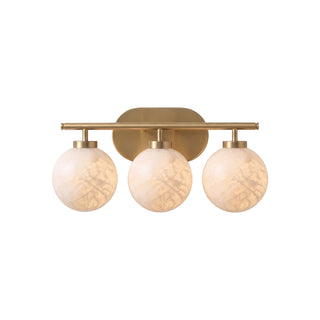 Perlune Globe Alabaster Vanity Wall Light