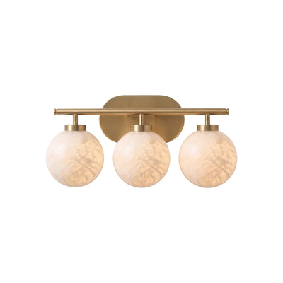 Perlune Globe Alabaster Vanity Wall Light